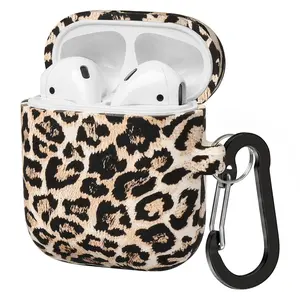 Animals Spots Pattern Earphone Case with Keychain, Soft Silicone Durable Grip Protective Case Cover, Cute Handy Earphone Protector for AirPods 4 3 2 &1, Audio Earbuds Case, Headphones, Headset, Protection