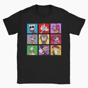 The Amazing Digital Circus 100 Cotton T Shirt For Couple Beach Vintage T-Shirts O Neck Hip Hop Tees Oversized Printed Tops W