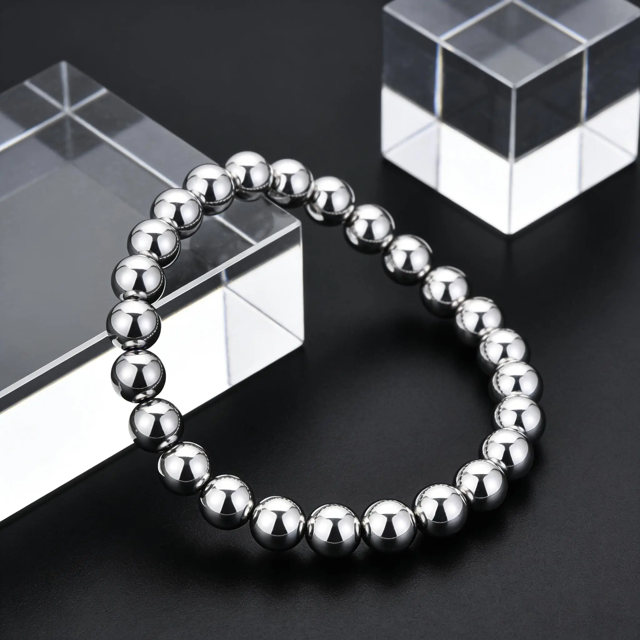 Hematite Grounding Shield: Stability & Negative Energy Repel Spiritual Bracelet Natural Hematite Bracelet | Grounding Stability & Negative Energy Protection Healing Crystal Jewelry | Gemstone Beaded Wristband for Men Women