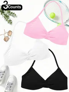 Women's Solid Color   Sports Bra, Breathable Comfortable Sports Bra, Ladies Sportswear for Indoor Outdoor Wear, Workout Bras, Gym Sports Bra