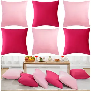 6Pcs Mother's Day Velvet Pillow Cases fit 18 x 18inch Throw Pillows, Soft Luxurious Pillow Covers Sofa Cushion Covers for Bedroom Living Room Home Decorations, No Inserts