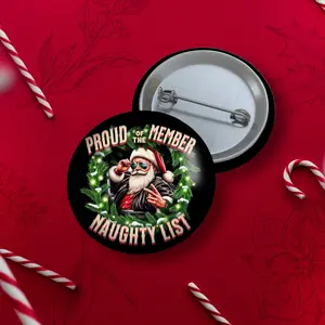 Button Bells Rock. Festive Christmas Pin Button. Designed and  Created by Claire4You Designers just for you. P14-D33
