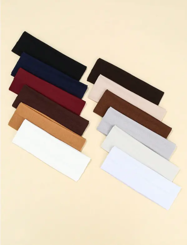 5pcs Wide Elastic Sports Yoga Headbands, Soft Breathable Sweatband, Elegant Turban Headwrap for Women, Perfect for Fall Winter, Vacation Outfits & Ideal Mother's Day Gift