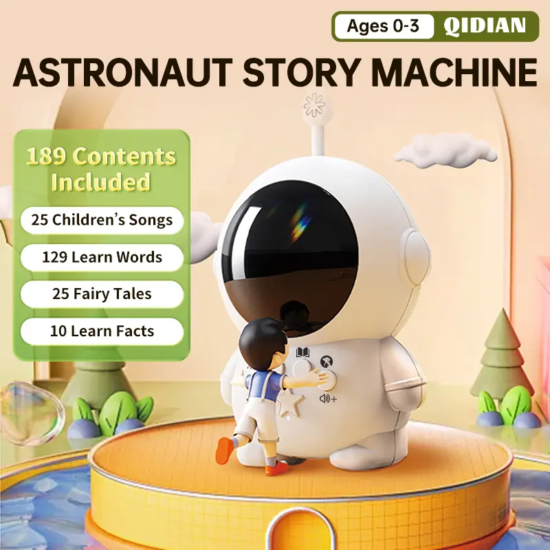 0-3 Years Unisex Astronaut Story Machine - Space-Themed Learning Play Talking Toy, Early Educational Set for Children Development, Learning ABC, Sing Fun Songs tiktokshopbacktoschool