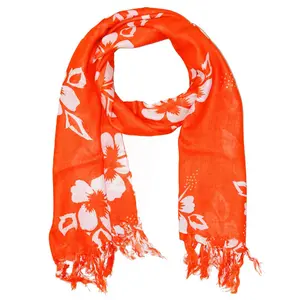 Floral Pattern Pareo Beach Hawaiian Sarong Scarf
