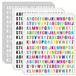 1040 PCS/5sheets 0.5inch Waterproof Self-Adhesive, Letters, Alphabet Stickers, Vinyl Material, Sticker Packs for Office School Home Decor, Art Crafts Water Bottles Cups Envelopes Cards