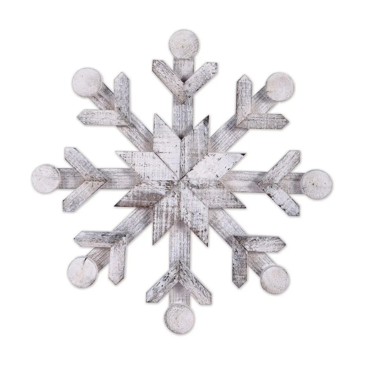 Sunset Vista Designs White Wood Snowflake 14"