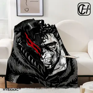 Guts sword in berserk Blanket Aesthetic Art Flannel Blanket Portable Home Travel Camping Sofa Picnic Thickening Flannel Blanket