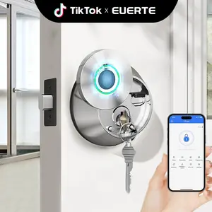 Valentine's Day Gift【EUERTE】 2025 Newest Fingerprint Smart Door Lock,Biometric Smart Lock With App,Keyless Entry Door Lock,One Touch Lock/Unlock,Easy Install,No Passcode Needed,Home Seccurity FathersDayGift