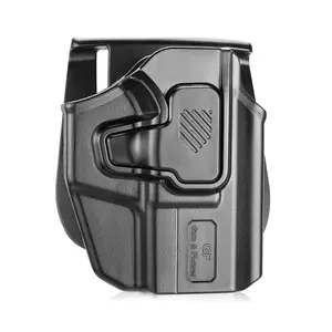Universal OWB Holster, Compact Size Universal Holster for G3C /P365 Xmacro/M&P Shield Plus/G43 G43X MOS/Hellcat Pro/XDS/9mm/380 Shield EZ,Index Finger Release System,Adj Cant/Retention,Right Hand