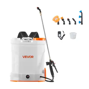 VEVOR Battery Powered Backpack Sprayer, 3.2 Gal Powerful Electric Backpack Sprayer, 2 Retractable Wands & 5 Nozzles, Adjustable 0-90 PSI, 2 Hour Runtime, Portable Weed Sprayers for Yard Garden Lawn