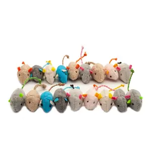 18 Pack Cat Mouse Toys with Catnip, Plush Mice Toys for Indoor Cats, Interactive Cat Toys for Play and Exercise, Assorted Colors Value Set