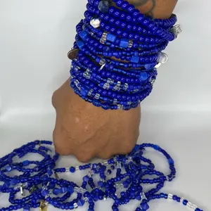 Handmade Stretchy Blue Unity Bracelet