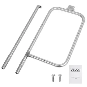 VEVOR Grill Burner Tube for Weber Q3200, Q300 (2013 earlier), Q320, Q3000 (2014 newer), 23.75 inch 304 Stainless Steel Tube Burner for Weber 404341, 57060001, 586002, Replacement Part 60036, 80385