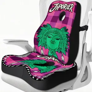 Stylish Aztec Tribal Print Ergonomic Memory Foam Seat Cushion & Lumbar Support Pillow 2-Piece Set All-Day Sitting Support for Office, Car, Road Trip & Gaming Chairs