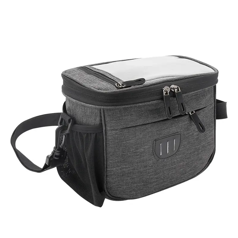 Waterproof Lightweight Bike Handlebar Bag - 305g TPU & Nylon Cloth Bikes Accessory with Velcro, Touchscreen Phone Holder, 2-in-1 Design & Adjustable Shoulder Strap for Daily Commutes, All-Weather Resistant