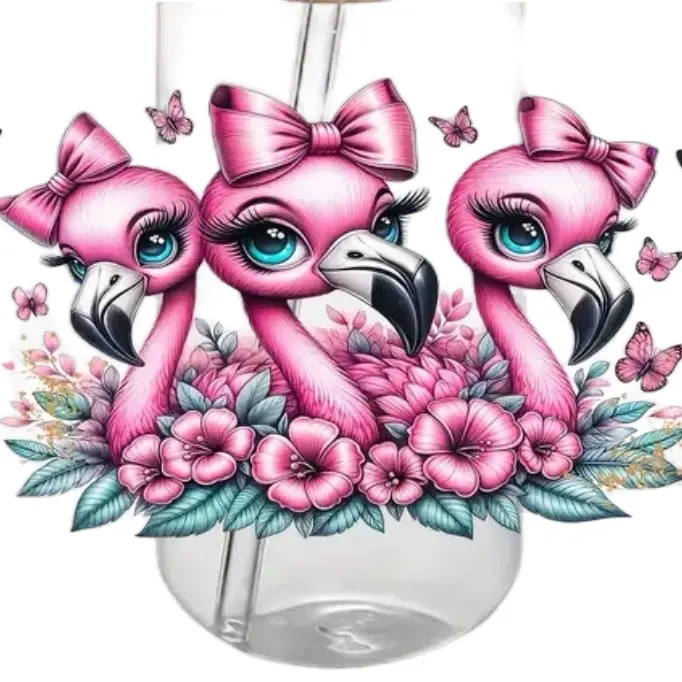 Pink flamingos wrap- cup sold separately
