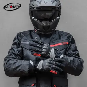 SUOMY Winter Motorcycle Gloves, Waterproof and Windproof, Thick and Warm, Anti-Fall and Anti-Crash, Touchscreen for Men and Women Motocross Gloves