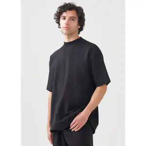 10 OZ Mock-Neck Oversized Interlock T-Shirt
