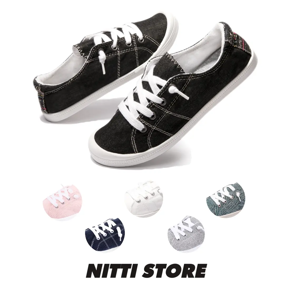 Nitti Store 2026 New Style Lazy Canvas Shoes Lightweight Single No Laces Women's Business Casual Versatile Footwear