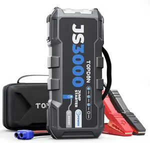 TOPDON JS3000 12V 3000A Battery Booster   Automotive  Jump Starter Pack for Up to 9L Gas/ 7L Diesel Engines Car Tool Kit  Truck Vehicle