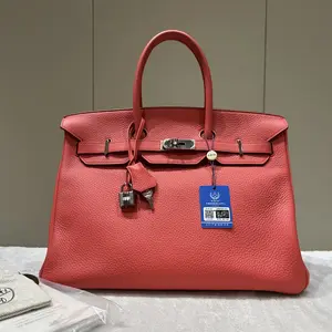 Pre-owned HERMÈS leather Shoulder Bags Birkin 35, Jaipur Pink Togo leather, gold hardware, Square O stamp 12711694