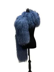 Real Mongolian Fur Boa Womenswear Chic Coat Elegant Piece Scarf Soft Style Women Wrap Lady Comfort