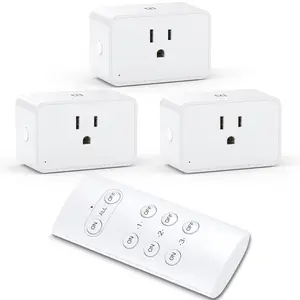L-PSP005   Wireless Electrical Outlets with Remote Control, 1875W/15A, 100FT Range, ETL Listed - 3 Sockets + 1 Remote