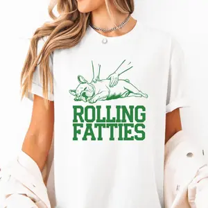 French Bulldog Rolling Fatties Unisex TShirt, Funny Dog Tee, Cute Dog Shirt, Dog Lover Gift, Dog Mom Shirt, Frenchie Shirt, Frenchie Sweater YL7