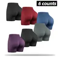 CHRLEISURE 3/6Pack High Waisted Biker Seamless Shorts for Women Fitness Lightweighted Workout Running Yoga Gym Shorts Womenswear Bottom