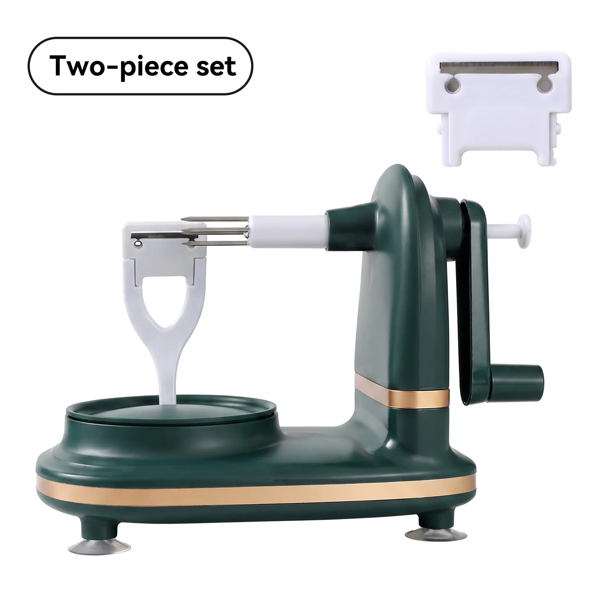 【SummerWins】Hand Crank Fruit Peeler Machine Set, Manual Apple Peeler with Replacement Blade, Rotating Vegetable Peeling Tool for Potatoes, Pears, Home Kitchen Gadget