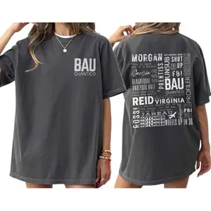 Criminal Minds Quotes Collage Two-Sided Tee Dr Spencer Reid Graphic Shirt Retro TV Show Fan Gift Unisex Casual Top