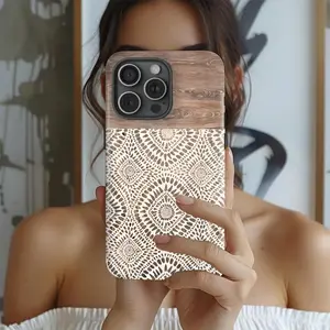Boho Mandala Phone Case, Brown and Beige Ethnic Pattern, Fashionable Tribal Design, Elegant and Chic 2 in 1 Phone Case, Durable, Shock Absorbing, Stylish Design. Compatible with Iphone 11, 12, 13, 14, 15 16 17 Pro Max and Pro Plus Series A new phone case