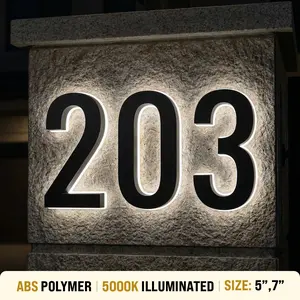 Lighted House Numbers - 5000K Illuminated