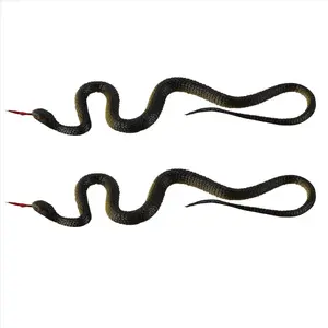 2-Pack Realistic Rubber Snakes, Pretend Trick Toy, Garden Props for Tool Organizer Setup, Realistic Snakes