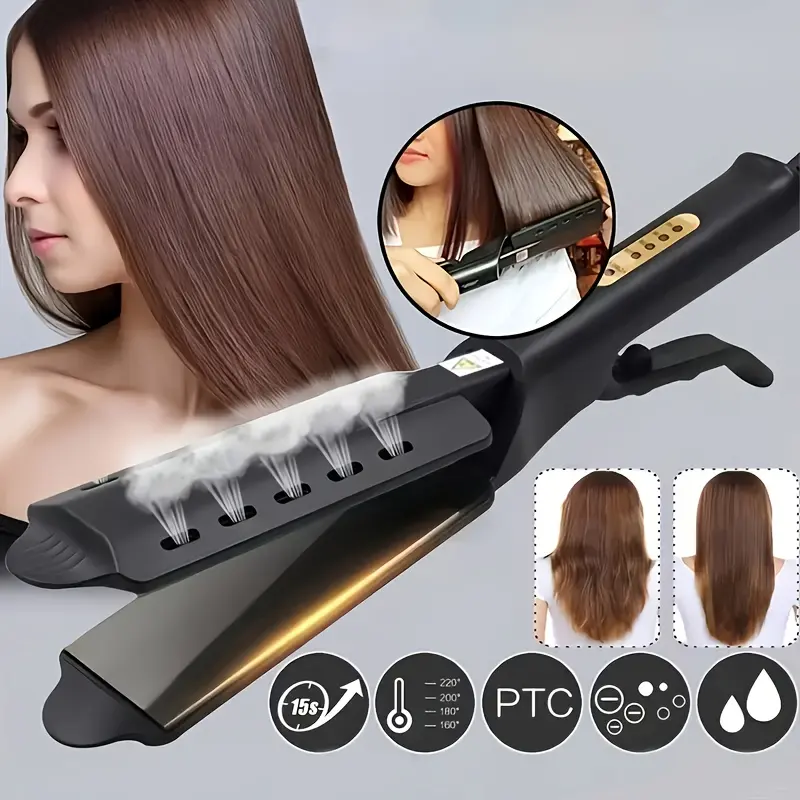 Dedicated Work Hair Iron Dual Use Dry Wet for Hair Care Adjustable Temperature Rapid Heating Four Temperature Regulation Straightening Tool Salon Equipment curling iron straightening brush