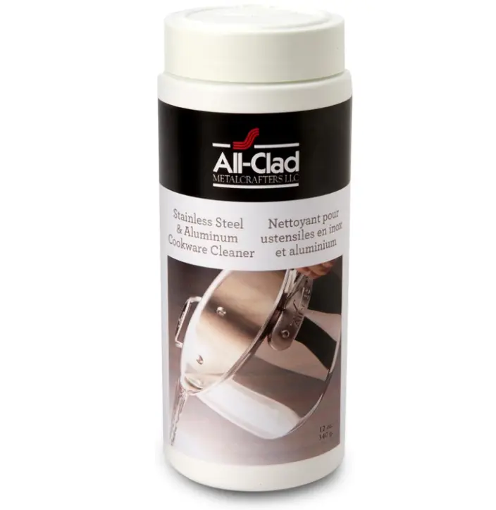 All-Clad Specialty Powder Stainless Steel Cleaner and Polish 12 Ounce Pots and Pans, Cookware White