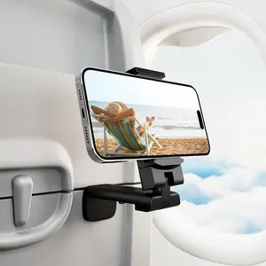 360° Rotating Phone Holder for Airplane Travel, Car & Desk Stand, Car Phone Mount, Adjustable Phone Holder, Hands-Free Viewing, Ideal Christmas Gift for Flight Enthusiasts