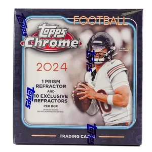Topps 2024 Chrome Football Mega Box - Collectible Football Collectibles in a Compact Packaging