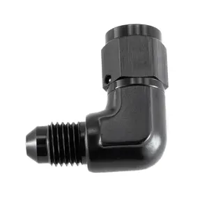 Alloyworks 1x 4AN Female to 4AN Male Flare 90 Degree Elbow Swivel Fitting Adapter Coupler