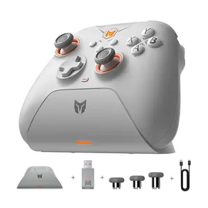 BIGBIG WON Gale Hall Bluetooth Wireless Controller with Hall Effect Triggers with Charging Dock for Switch, PC, Android and iOS - Gray