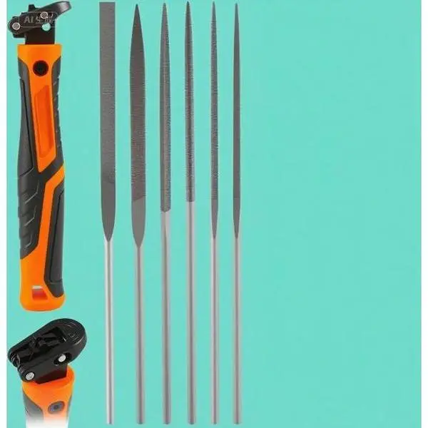 16-Pcs Japanese Soft Grip Handsaw & File Kit with Quick-Change Blades, Durable Multipurpose Hand Tool for Wood, PVC, DIY Projects