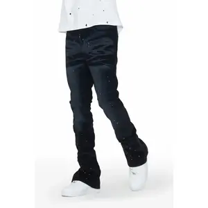 Sevyn Black Super Stacked Stacked Flare Corduroy Pant