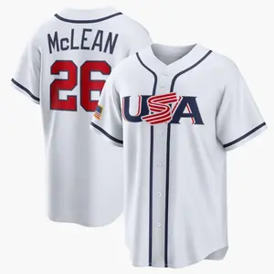 Nolan McLean Jersey,USA 2026 World Baseball Classic,White Limited Stitched Shirt Custom Jersey Man/Youth size