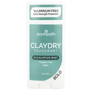 Zion Health Bold, ClayDry Deodorant, Eucalyptus Mint, 2.8 oz (80 g)