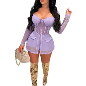 Sheer Zip-Up Two Piece Set