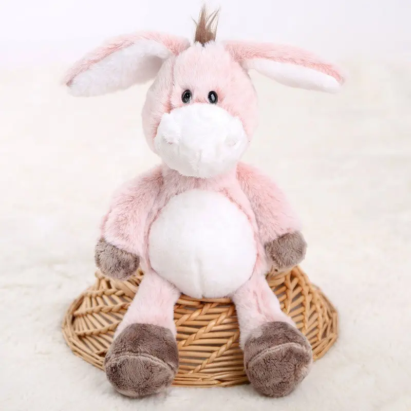 Long-Eared Hanging Donkey Plush Toy, Soft Stuffed Animal Pillow for Sofa, Car Decor, Home Ornament, Birthday Gift for Boys and Girls