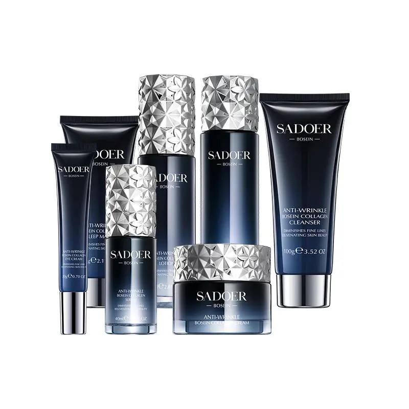 7-Piece Collagen Glass Skin Facial Kit, Moisturizing Nourishing Brightening Skin Care Gift Set, Gentle Formula Suitable for Sensitive Skin