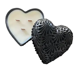 Talavera Heart Jewelry Case Candle