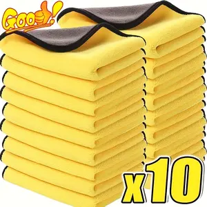10pcs car wash cloth, can be used for washing dishes, cars, wiping tables, draining water, absorbent cloth, easy to clean, dirt resistant, soft, reusable household cleaning cloth, Car Washing Towel